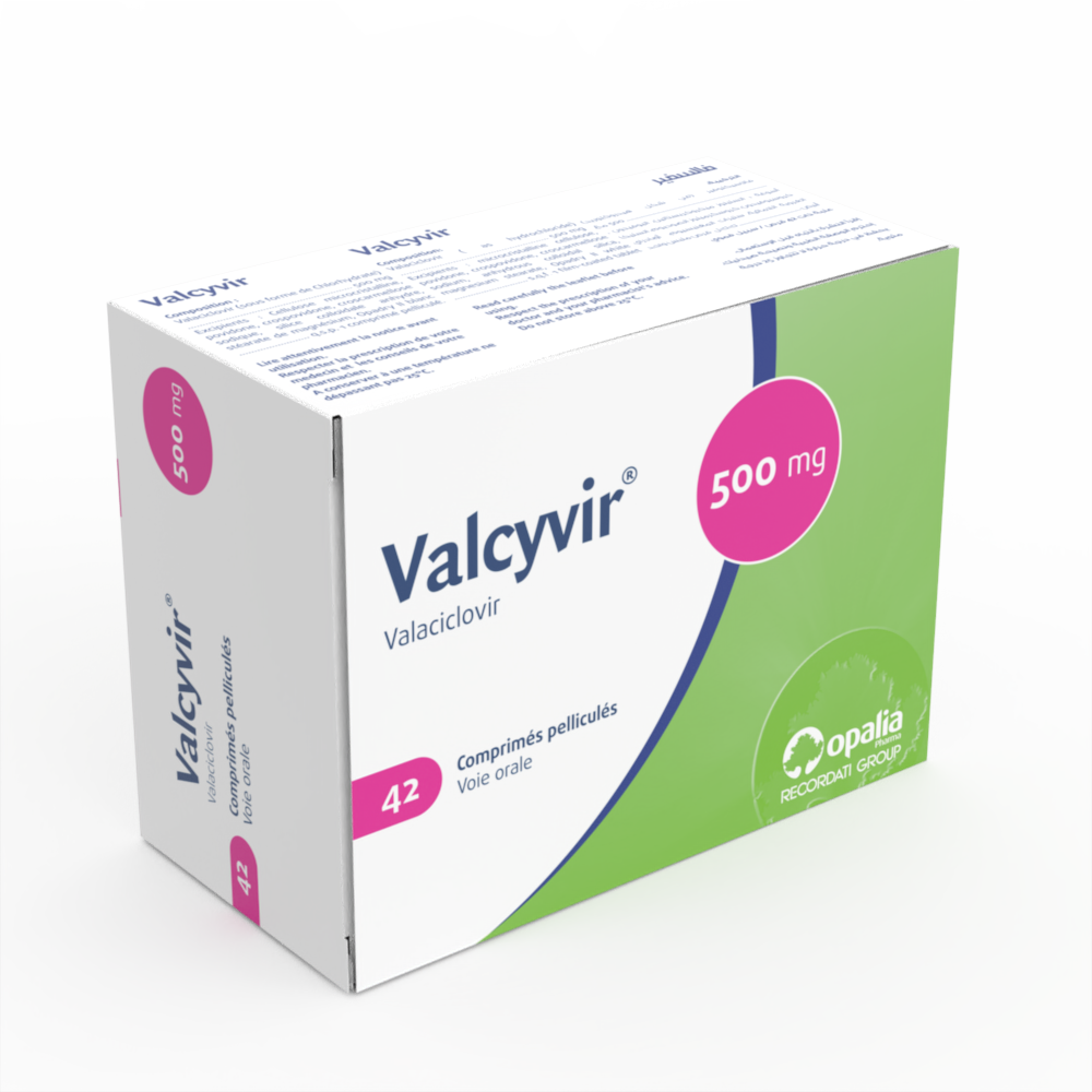VALCYVIR 500 mg Comprimé pelliculé Boîte de 42